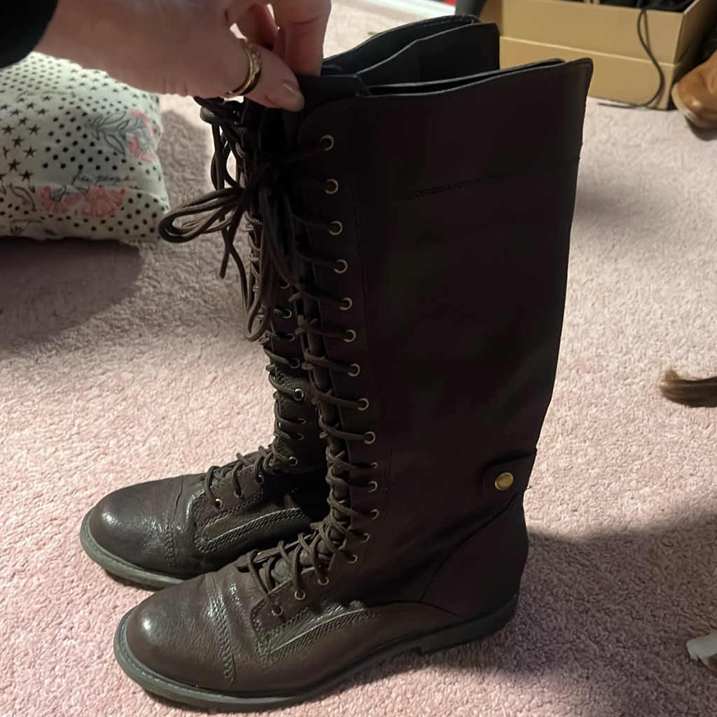Reduced Price Lucky Brand Brown Leather Boots